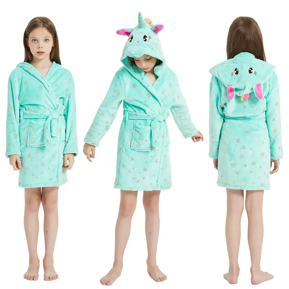 Peignoir licorne enfant