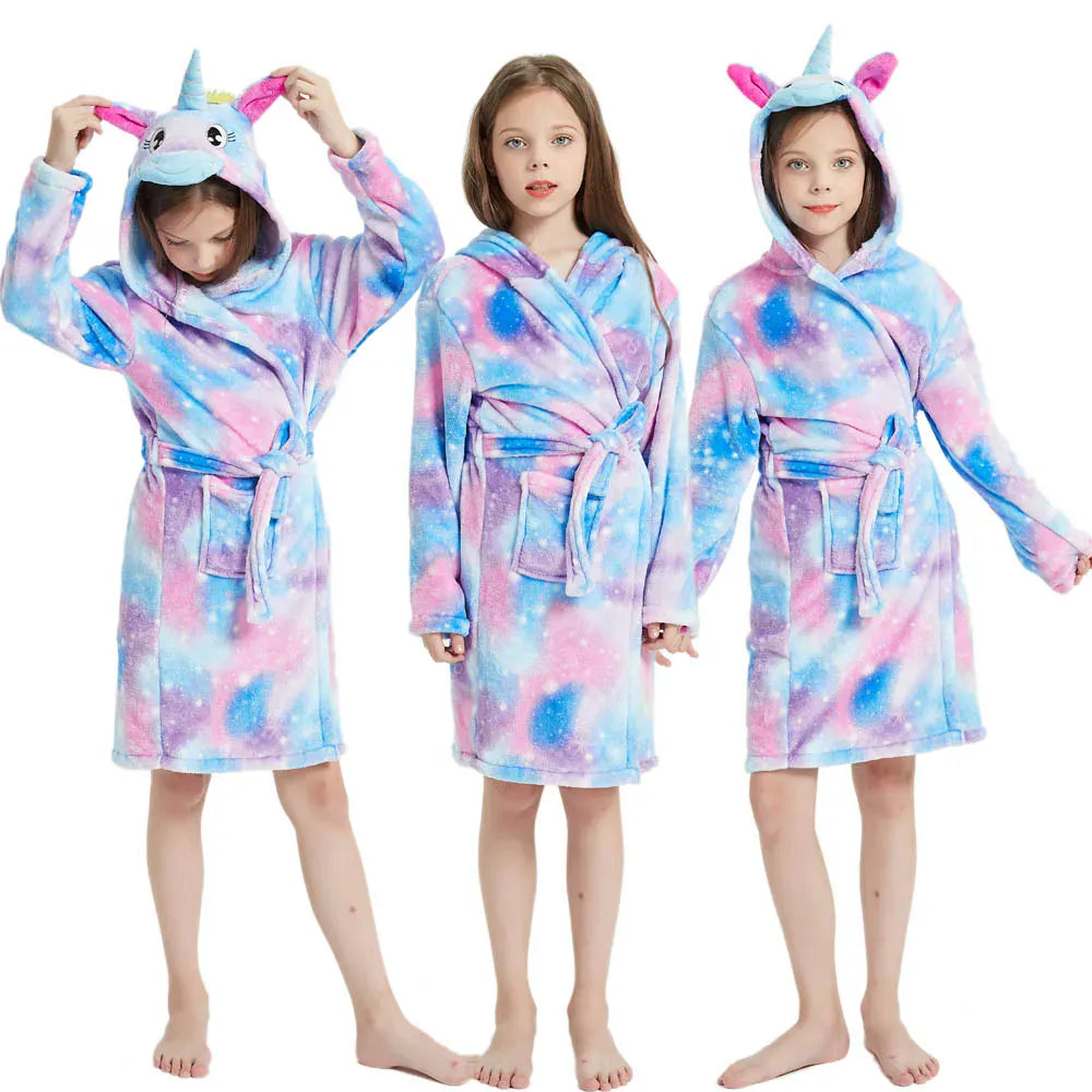 Peignoir licorne enfant