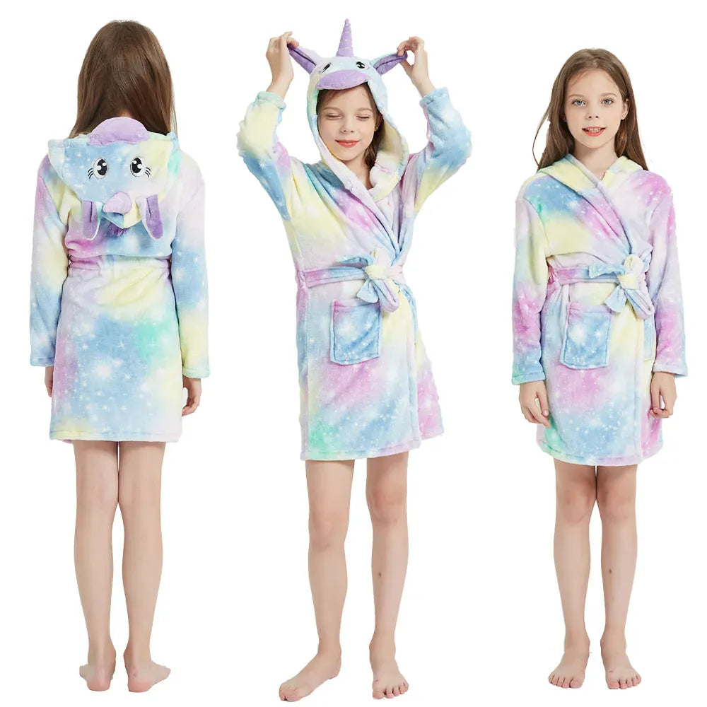 Peignoir licorne enfant