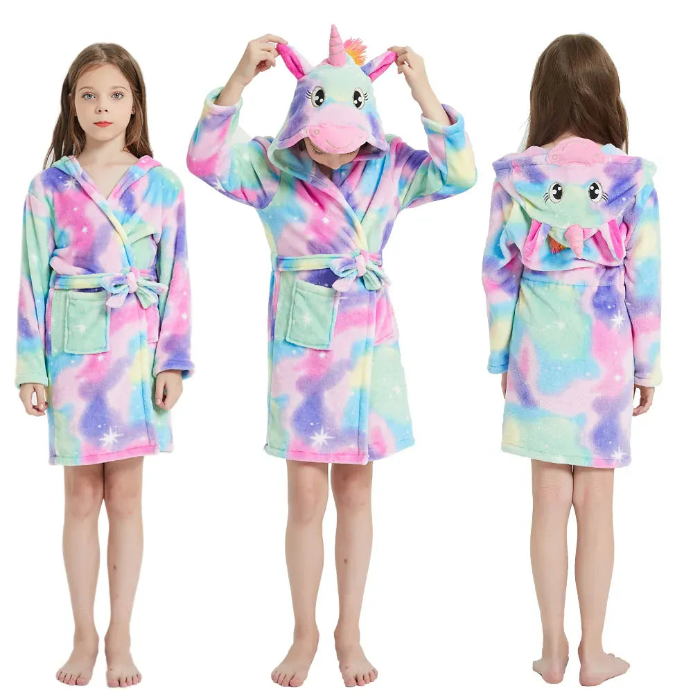 Peignoir licorne enfant