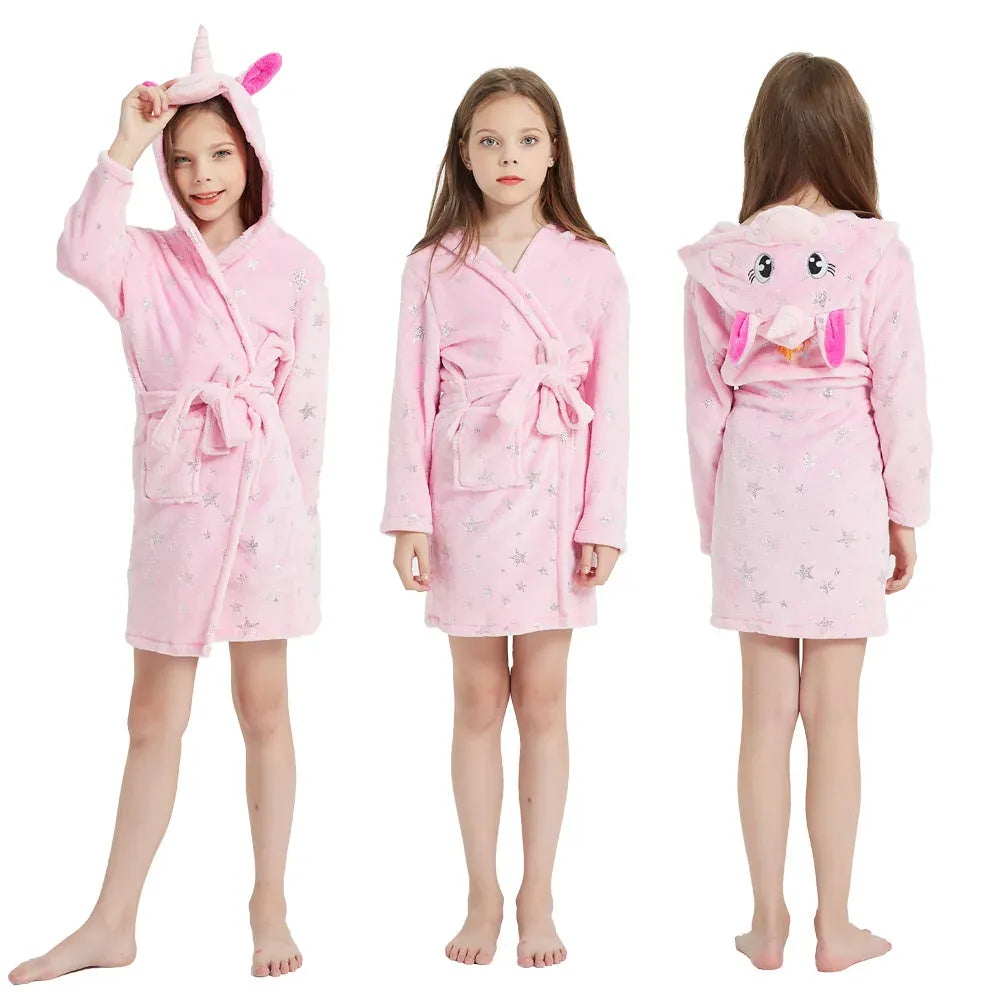 Peignoir licorne enfant