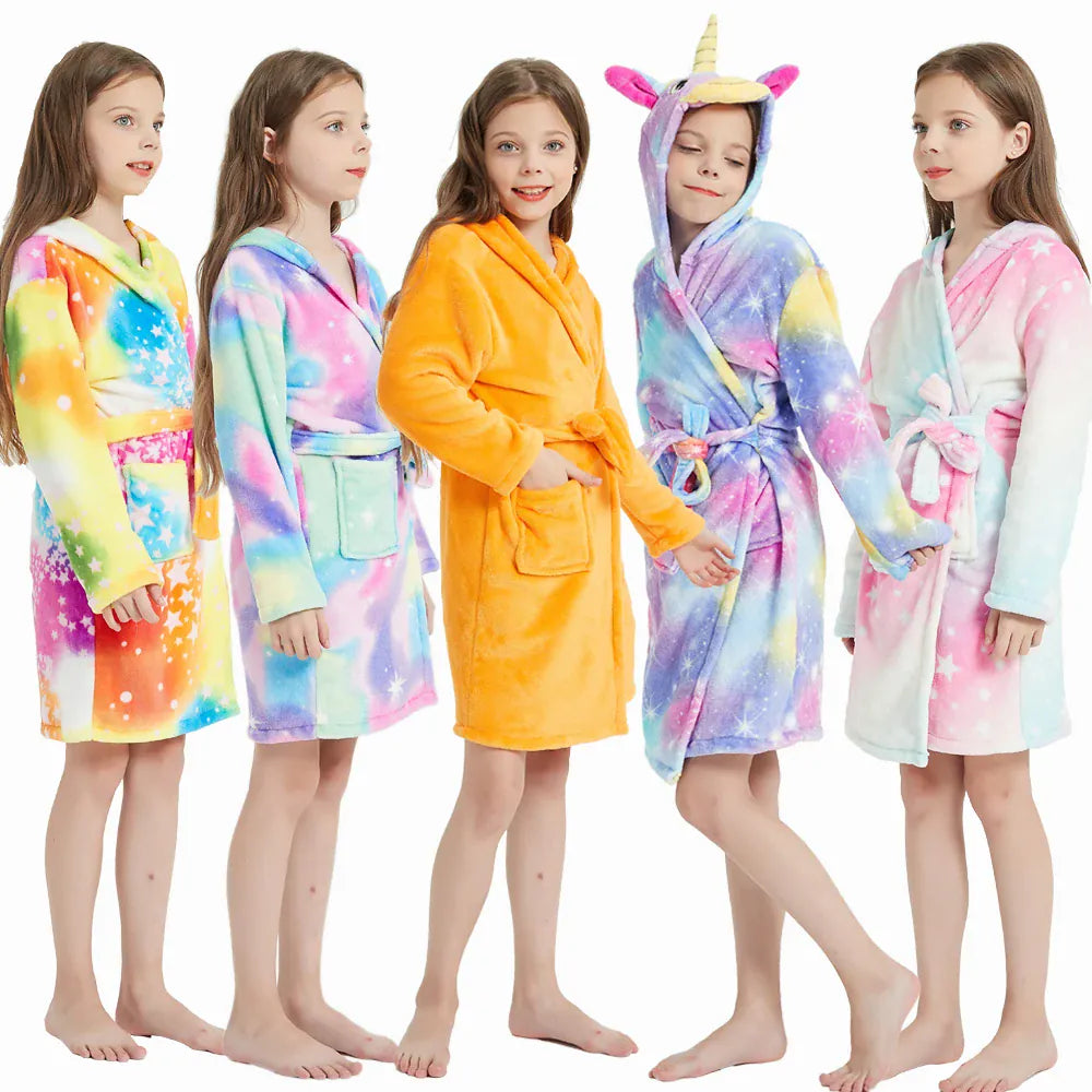 Peignoir licorne enfant
