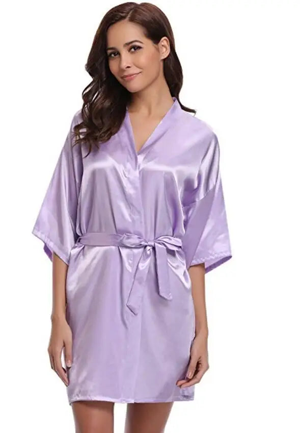 Peignoir satin femme
