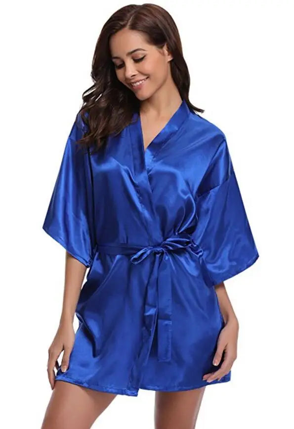 Peignoir satin femme