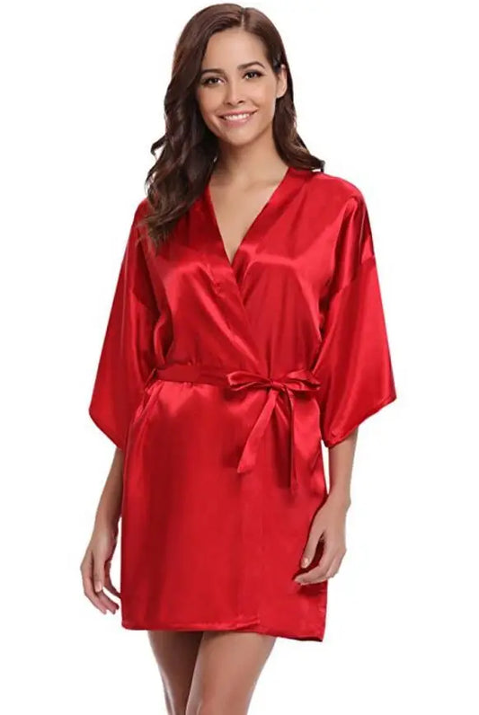Peignoir satin femme
