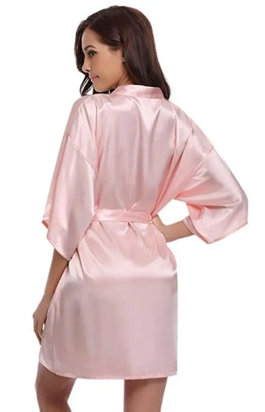 Peignoir satin femme