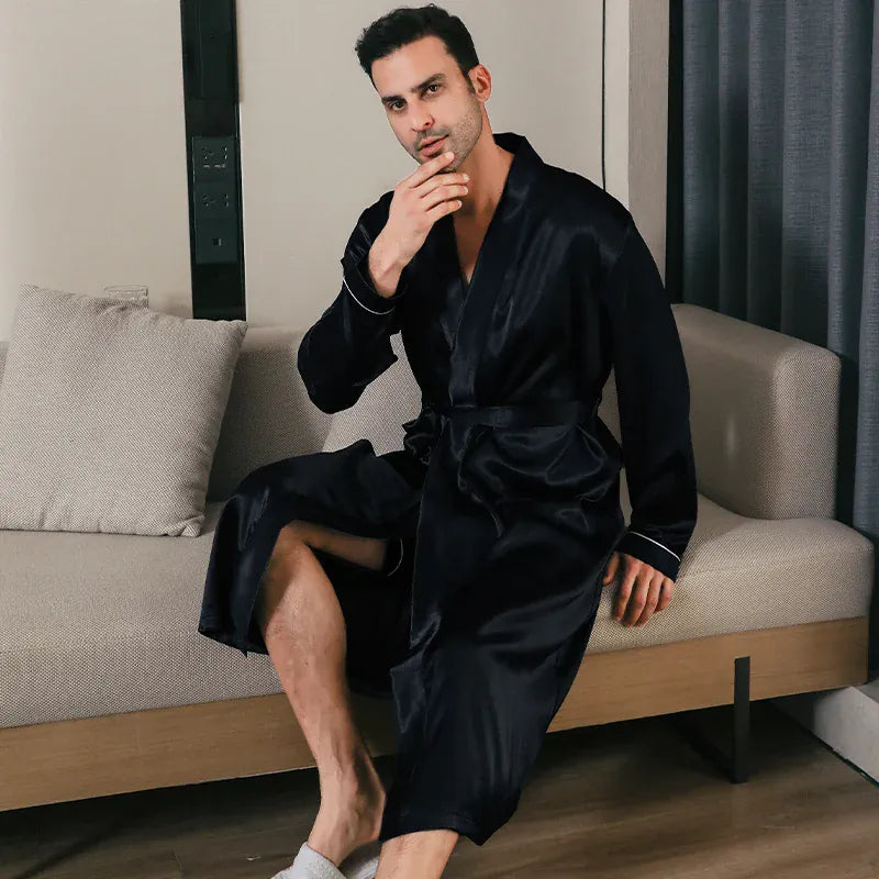 Peignoir soie homme